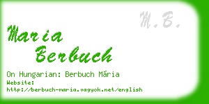 maria berbuch business card